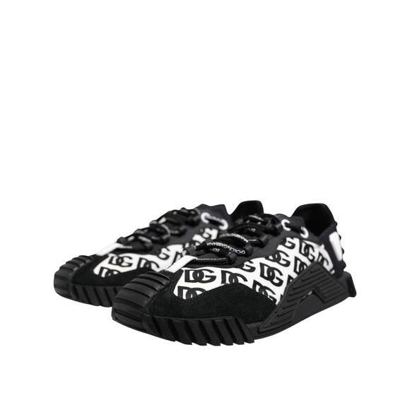 Dolce & Gabbana Black Logo Lace Up Low Top NS1 Sneakers Men's Shoes (Pre-Owned)
